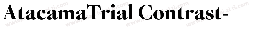 AtacamaTrial Contrast字体转换